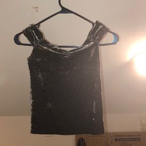 Grey Velvet Shirt